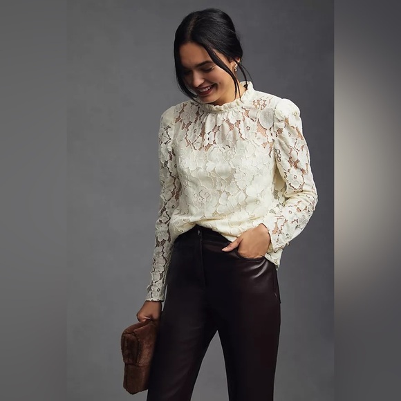 Mare Mare x Anthropologie Sheer Lace Blouse size XS - Picture 1 of 16